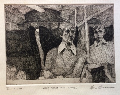 Boat train to London
Etching